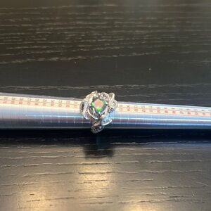 Elegant Silver Opal Ring